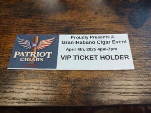 Gran Habano Cigar Event VIP TICKET